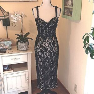 Bettie Page Black Lace Dress. Pin-Up. Lace. Retro.